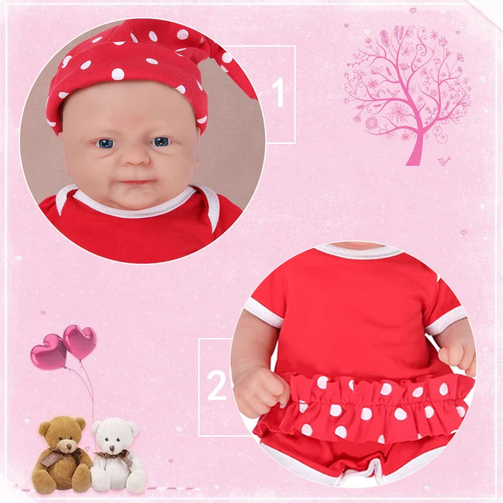 IVITA 100% Full Body Silicone Reborn Baby Dolls Painted Realistic Baby Doll Wholesale Lifelike Toys for Children Christmas Gift