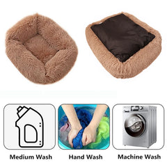 Rectangle Plush Dog Bed Small Medium Big Pet Cat Dog Bed Soft Washable Winter