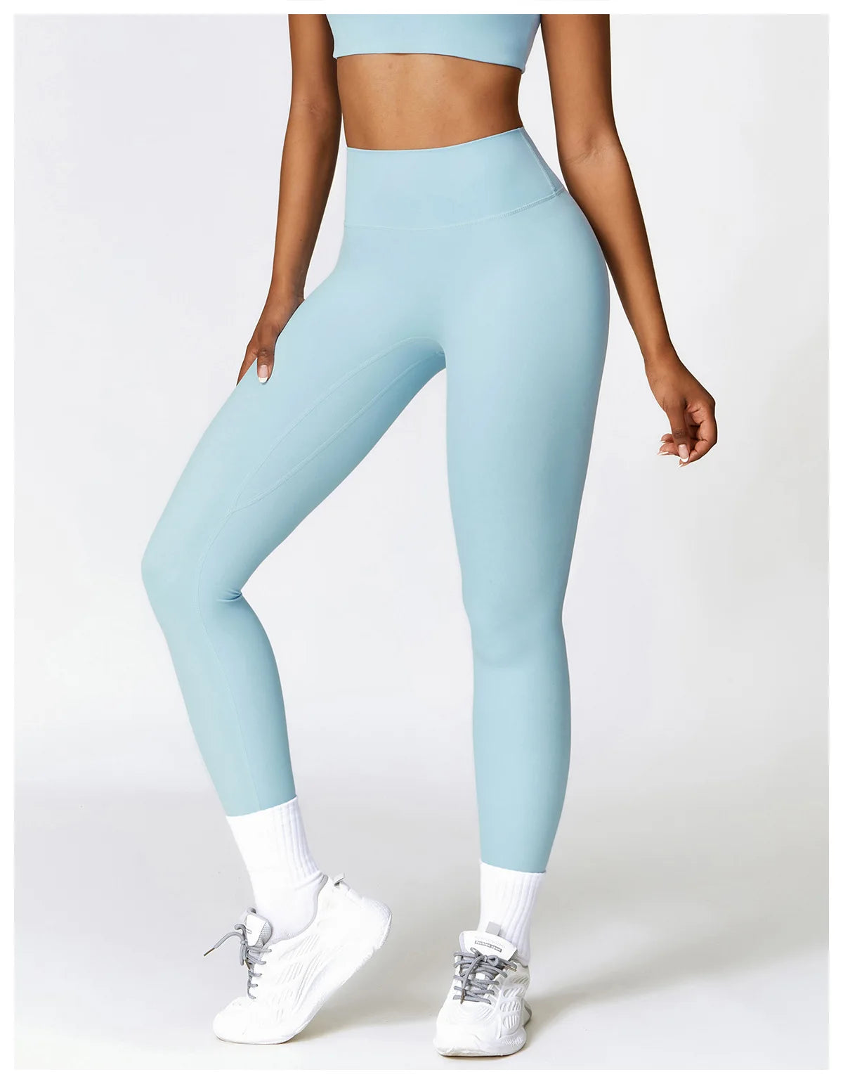 Women Sport Seamless Leggings High Waist Elastic Solid Yoga Leggings Gym Workout