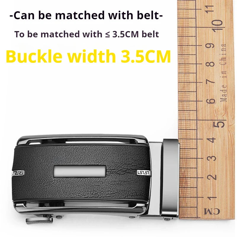 High quality ratchet belt buckle men DIY leather belt accessories 3.3-3.5cm width alloy automatic belt buckle
