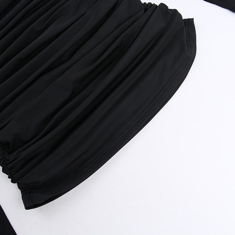 See Through Black Bodycon Dress For Women Clothing Slim Sexy Streetwear Long Sleeve Vestidos De Mujer Patchwork Fashion Outfits