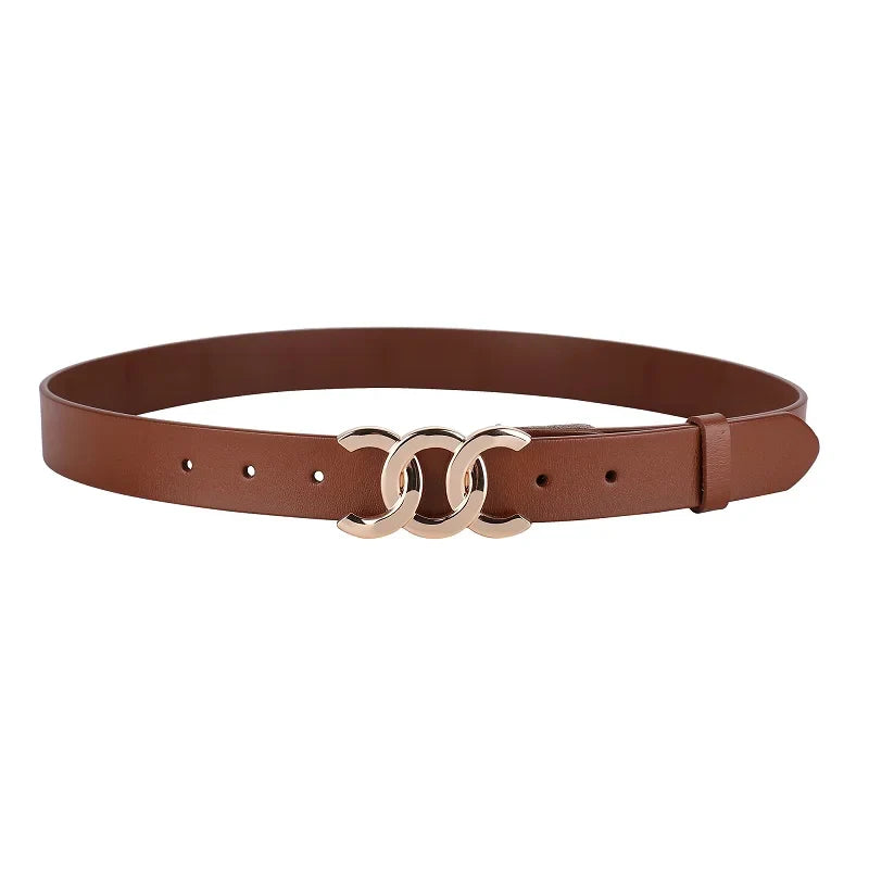 Europe and the United States hot ladies leather belt decorative western pants girdle belt female cowhide retro belt