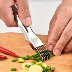 Kitchen Shred Silk The Knife, Stainless Steel Chopped Green Onion Knife, Curved