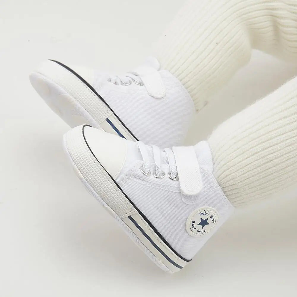 Boys Girls Classic Baby Casual Shoes Baby Multicolor Soft Sole Anti-slip Sneakers Toddler First Walker Baby Canvas Shoes
