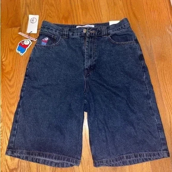 Shorts Letter Cartoon Patchwork Loose Jeans Wide Leg Pants Harajuku Rock Pants Men
