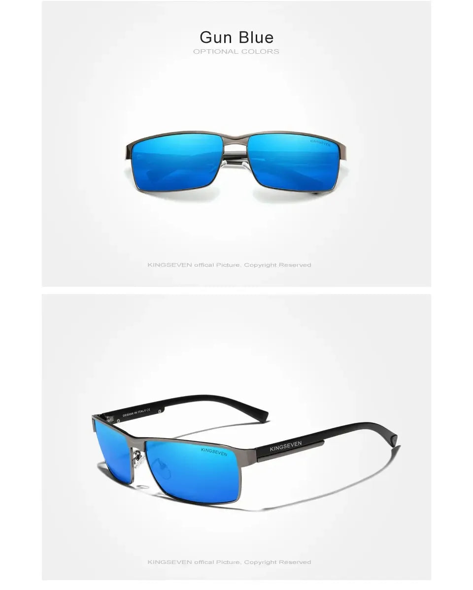 KINGSEVEN Men Polarized Sunglasses Driving UV400 High Quality Glasses Causal Rectangle Male Causal Fishing Outdoor Eyewear