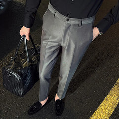 Business Suit Trousers/Male Slim Fit Fashion Office Dress Suit Pants