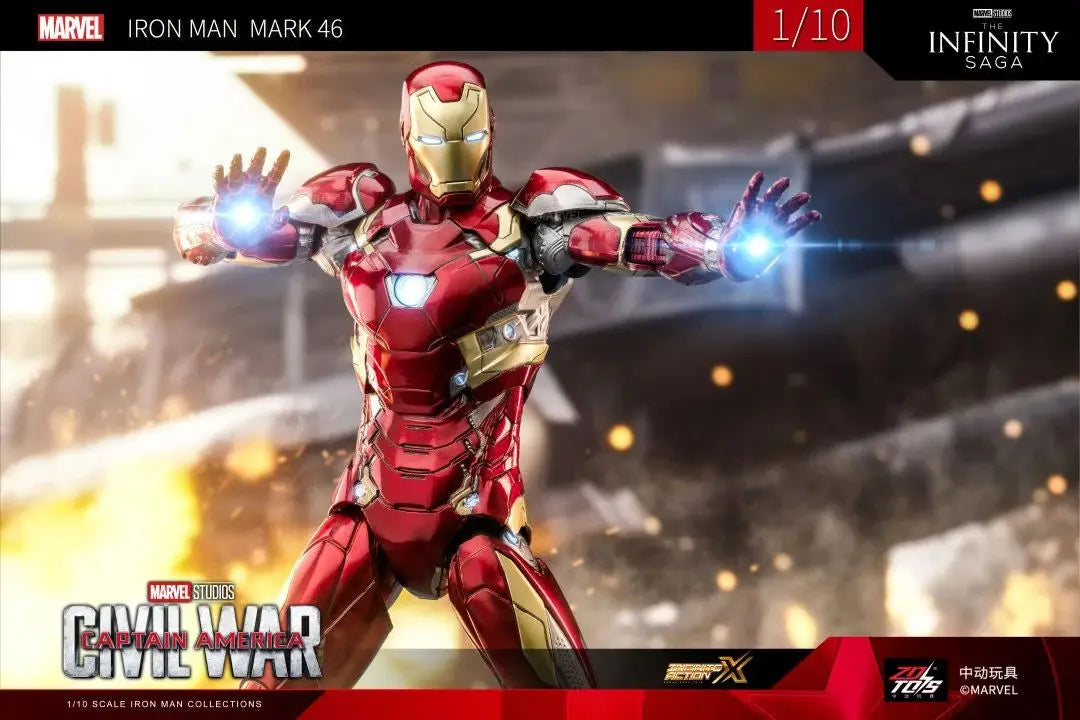 ZD Original Iron Man MK30 Blue Steel 1/10 Iron Patriot MK3 Marvel legends War Machine 10th Anniversary Action Figure Model Gift