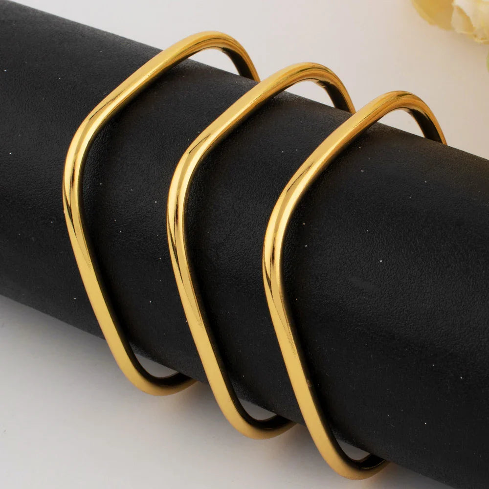 316L stainless steel gold-plated bracelet Fashion Personality Simple Punk Retro Hip-hop High Temperament Bracelet