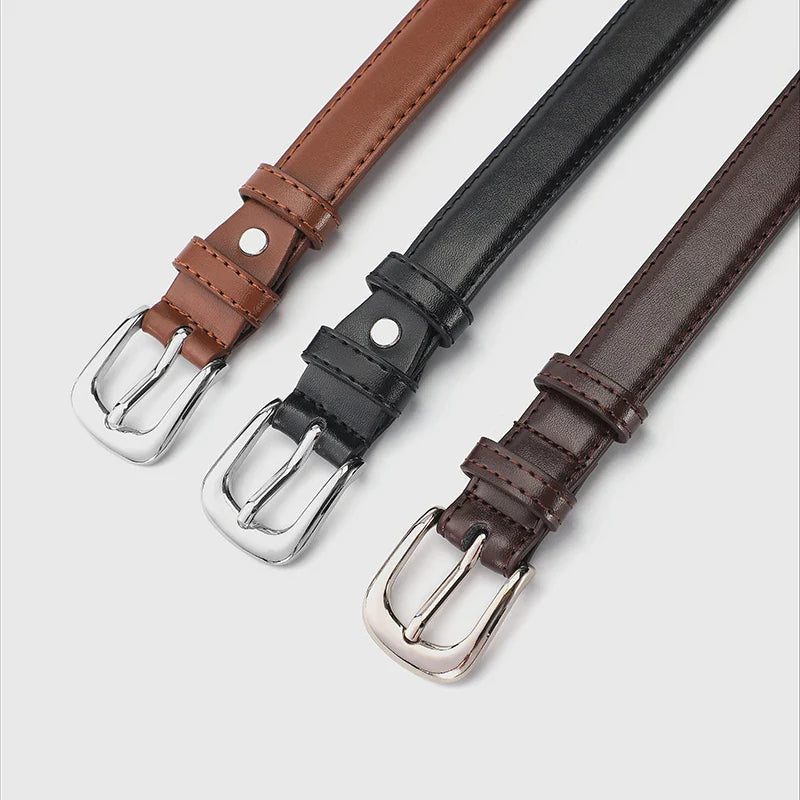 1pcs Women's Thin Waist Belt All-Match Style Fashionable And Simple Women's Belt With Jeans