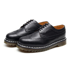 Genuine Cow Leather Vintage Formal Brogue casual Men's Leather Shoes