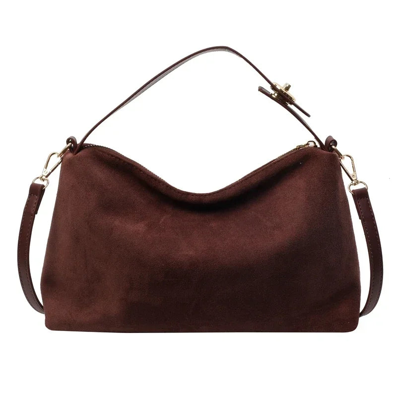 Zipper Solid Color High Capacity PU Shoulder Bags for Women