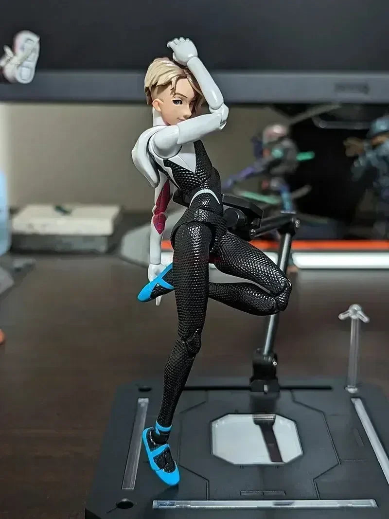 2024 Spiderman Gwen Peter Action Figure Anime Spider-verse Collection Sentinel Miles Morales Figures Christmas Toys Gifts