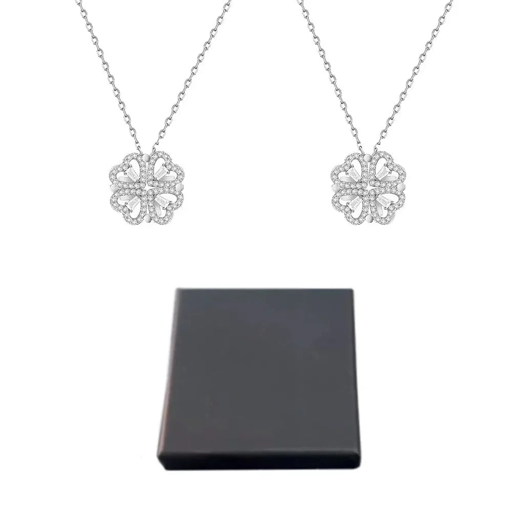 2025 Lucky Four-leaf Clover Necklace In Black Box With Logo For BR Shopper