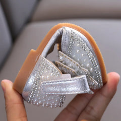 Summer Girls Flat Princess Sandals Fashion Sequins Bow Rhinestone Baby Shoes