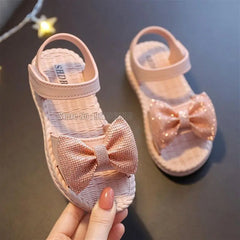 Summer Girl Shoes Bow Non-slip Soft Kids Toddler Baby Shoes Korean Children Girls