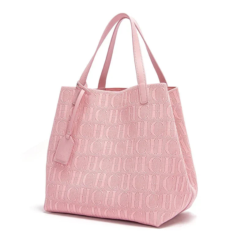 Ladies Shoulder Bag Fashion Classic Pure Color Outer Large Capacity