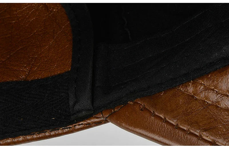 2026 Adjustable Men's Genuine Cowhide Leather Baseball Cap for Fall Winter Outdoor Sports Hat Men Real Cowhide Leather Caps