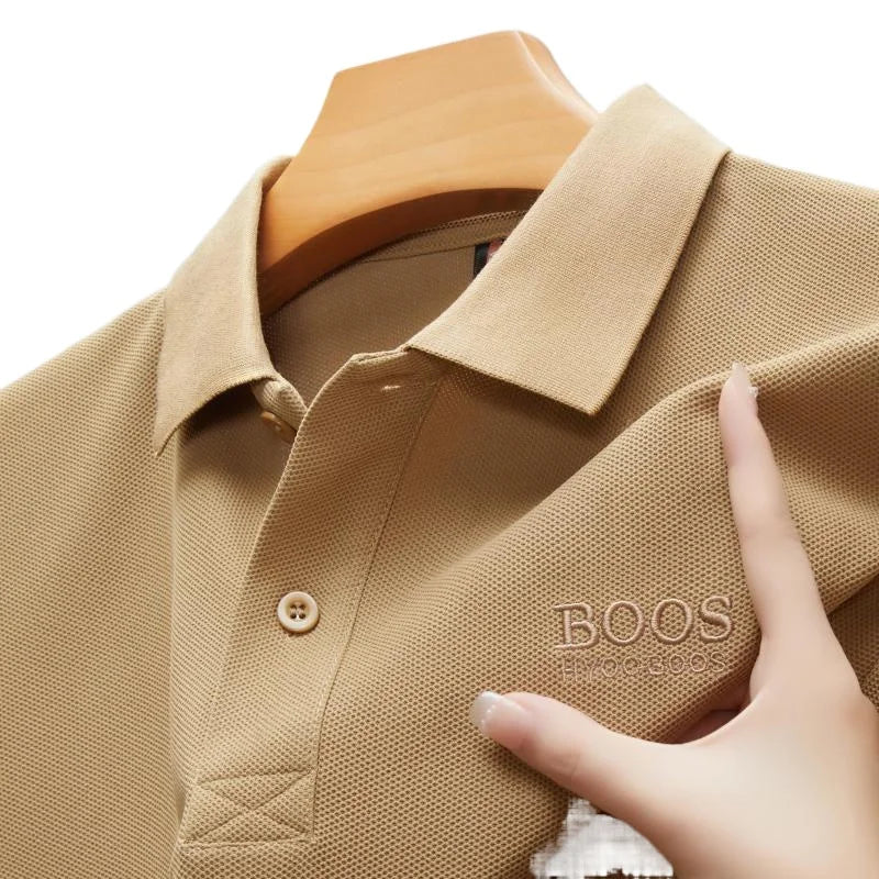 2025 Summer New Brand Embroidered Men's 100% Cotton Short Sleeve Polo Shirt Casual Breathable Top Tshirt Hot Selling