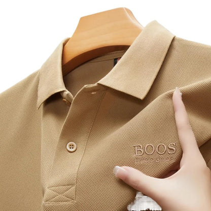 2025 Summer New Brand Embroidered Men's 100% Cotton Short Sleeve Polo Shirt Casual Breathable Top Tshirt Hot Selling