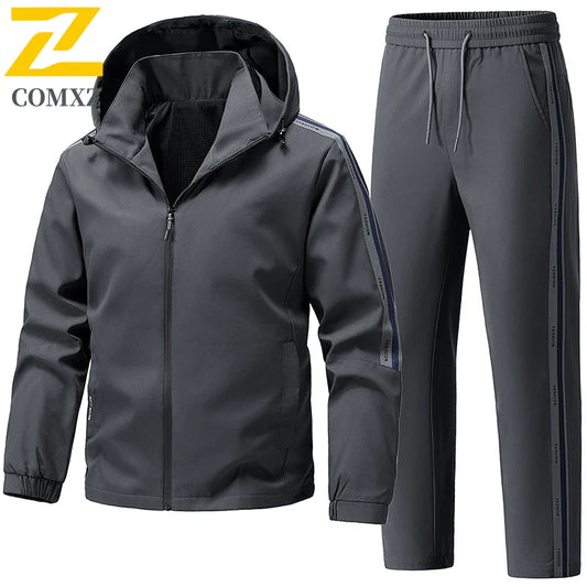 Men's Tracksuit Sets Autumn 2025 Fashion Sportswear Two Piece Sport Suit Jacket+Sweatpants Sweatsuit Men Sports Windproof Suit