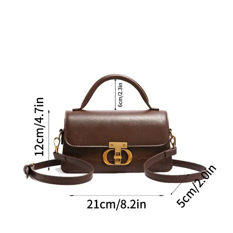 Small Leather Armpit Bags for Women, Chain Shoulder, Crossbody Bag, Ladies