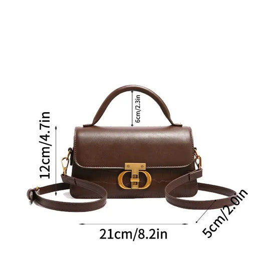 Small Leather Armpit Bags for Women, Chain Shoulder, Crossbody Bag, Ladies