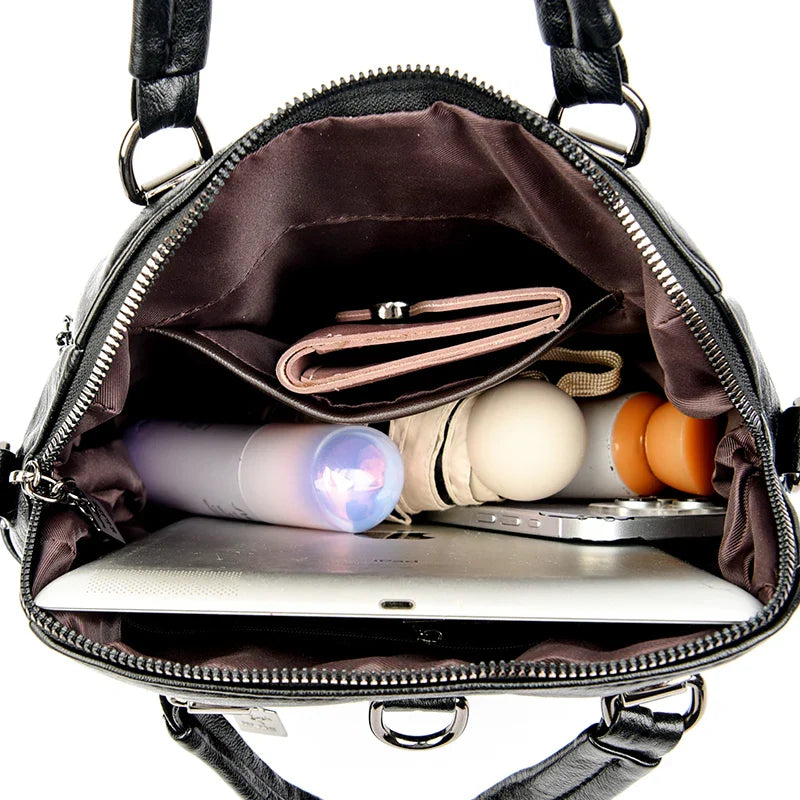 Hot Sale High Quality Leather Backpack Women Shoulder Bags Multifunction Travel Backpack School Bags for Girls Bagpack Mochila