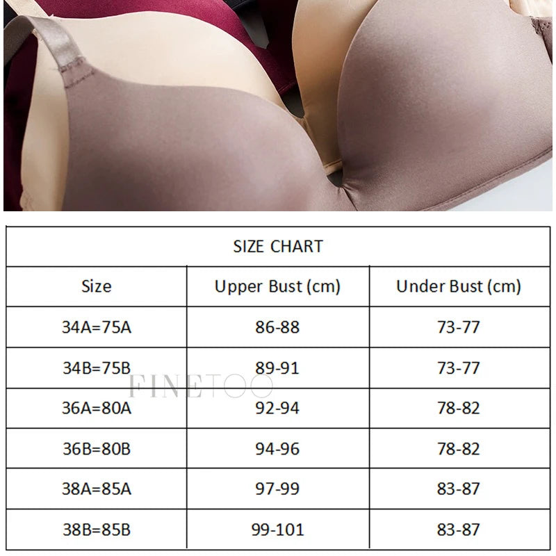 Bras for Women No Wire Push Up Bralette Adjustable Straps Soft Underwear Female