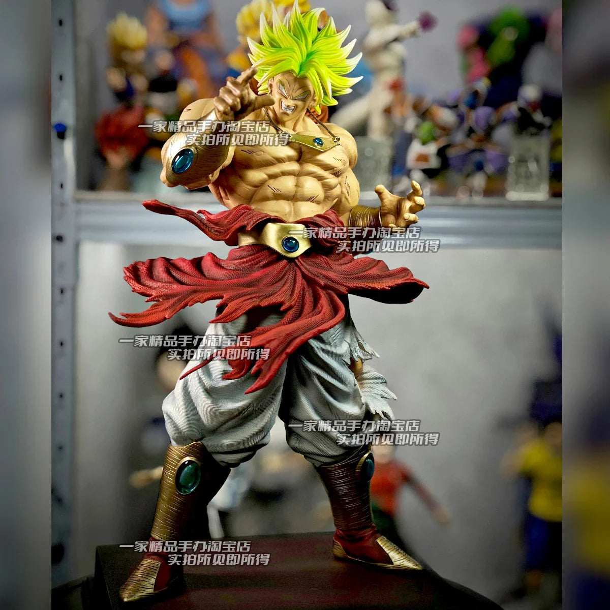 50CM  Dragon Ball Breaking Circle Broly Figure JT Statue Brother Super Saiyan GK Statue Model Ornament Boy Gift