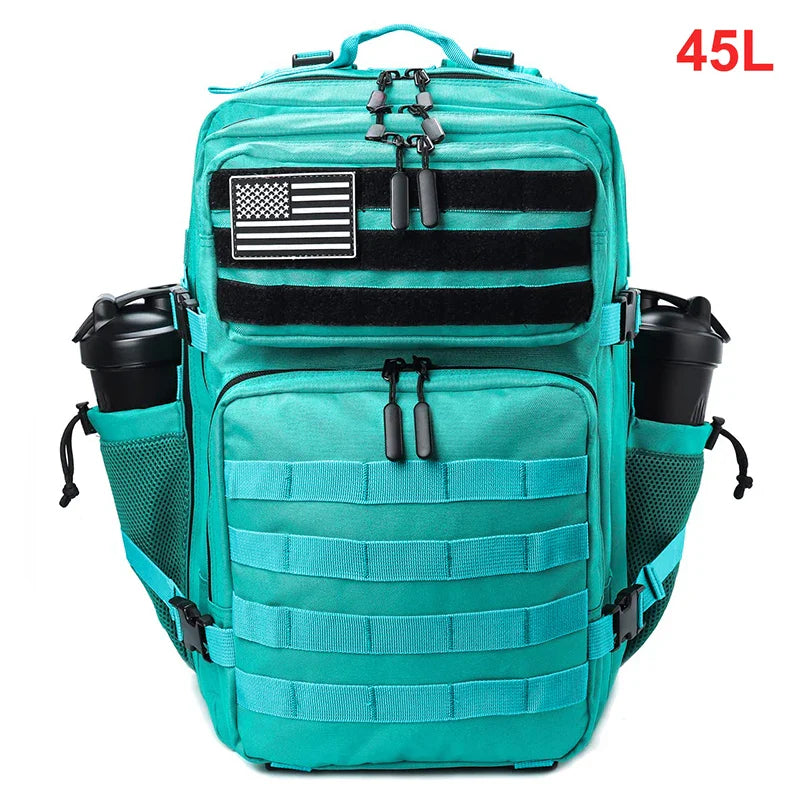 45L Tactical Backpack Men Outdoor Waterproof Sports Travel Gym Hiking Bug Out Bag Military Camping Hunting Survival Rucksack