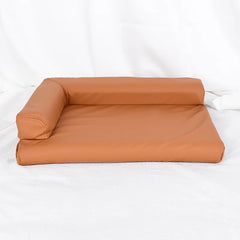 Kennel Simple Plain Leather L-Shaped Nest Dog Sleeping Rest Mat Removable