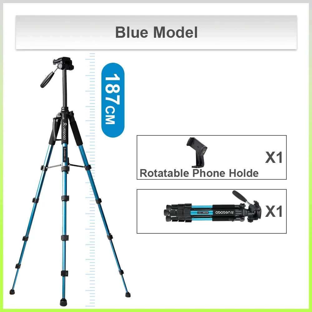 Portable Camera Tripod Aluminum Alloy 6kg load capacity for DSLR Nikon