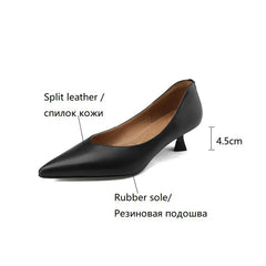 Shoes for Women Pointed Toe Thin Heel Women Pumps Split Leather High Heels