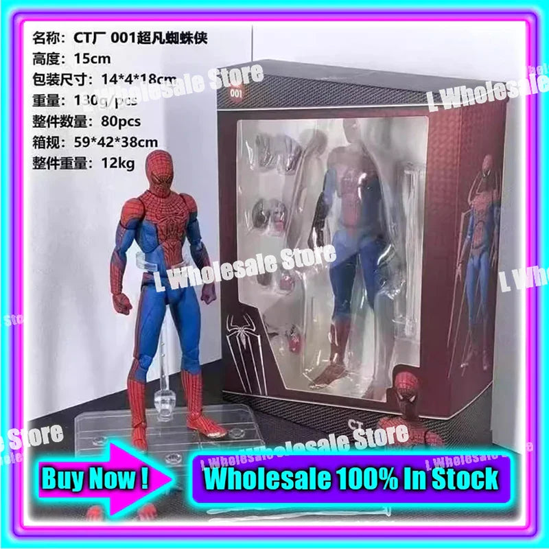 In Stock Ct Toys Blue Batman Spiderman Mess Toys Superior Symbiote Scarlet Spider Daredevil Wolverine Anime Action Figure Toys
