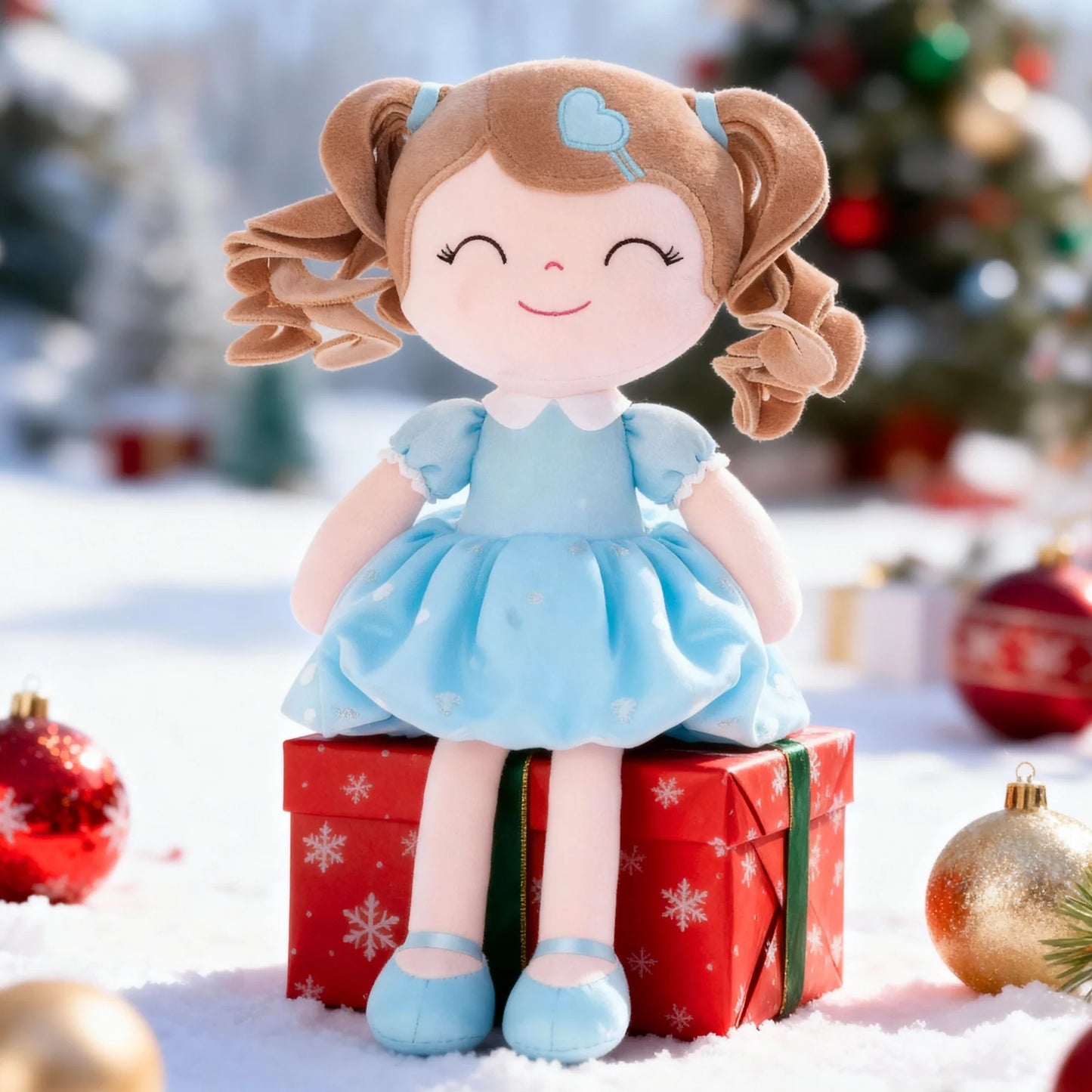 NEW Gloveleya Christmas  Plush Doll Baby Dolls, Soft Plush Princess Plush Toys, Ideal Christmas Gift Baby's first Birthday Gift