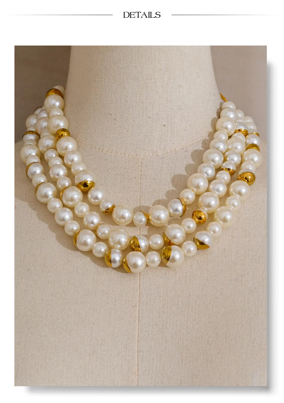 Yhpup Arrivals Handmade Jewelry Simulated Pearls Round Beads Chain Layered Necklace Earrings Stainless Steel Flower Chic Jewelry