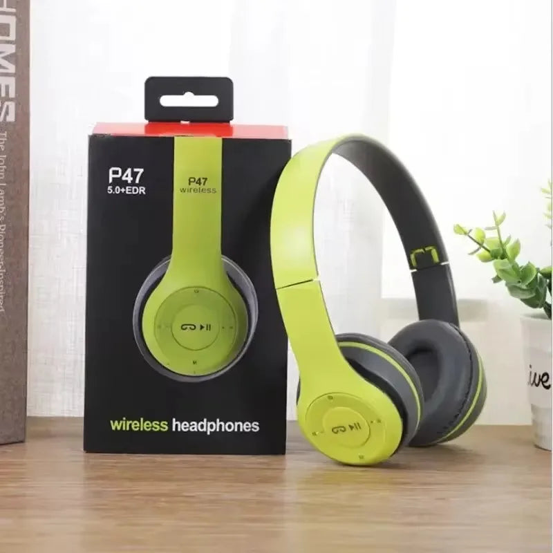 Stereo P47 Headset 5.0 Bluetooth Headset Folding Series Wireless Outdoor SportsHeadset for iPhone Samsung PC Game Accessories