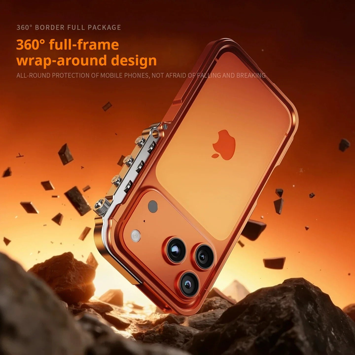Metal Aluminum Alloy Frame Case For iPhone 17 Air 16 15 14 13 Pro Max Plus Cyberpunk Punk Heat Dissipation Shockproof Bumper