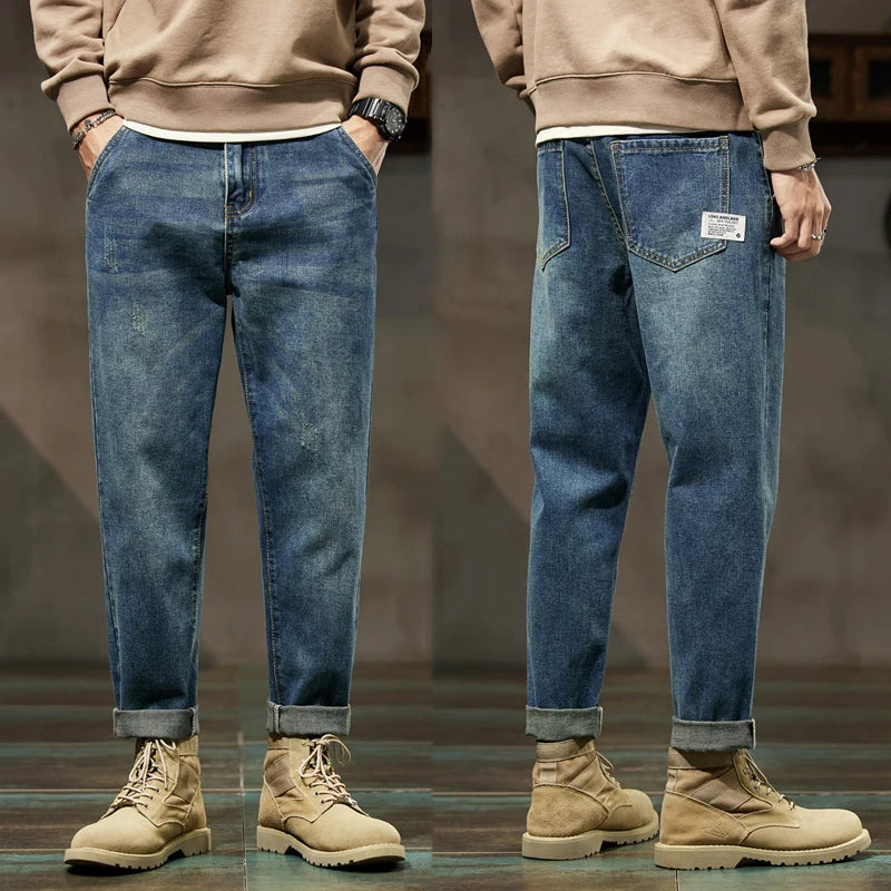 Baggy Jeans Men Harem Pants Loose Fit Wide Leg Vintage Clothes Casual