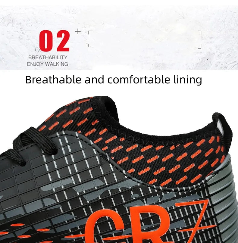 Fashion Green Men's Football Shoes Superstar Outdoor Non-slip Child Futsal