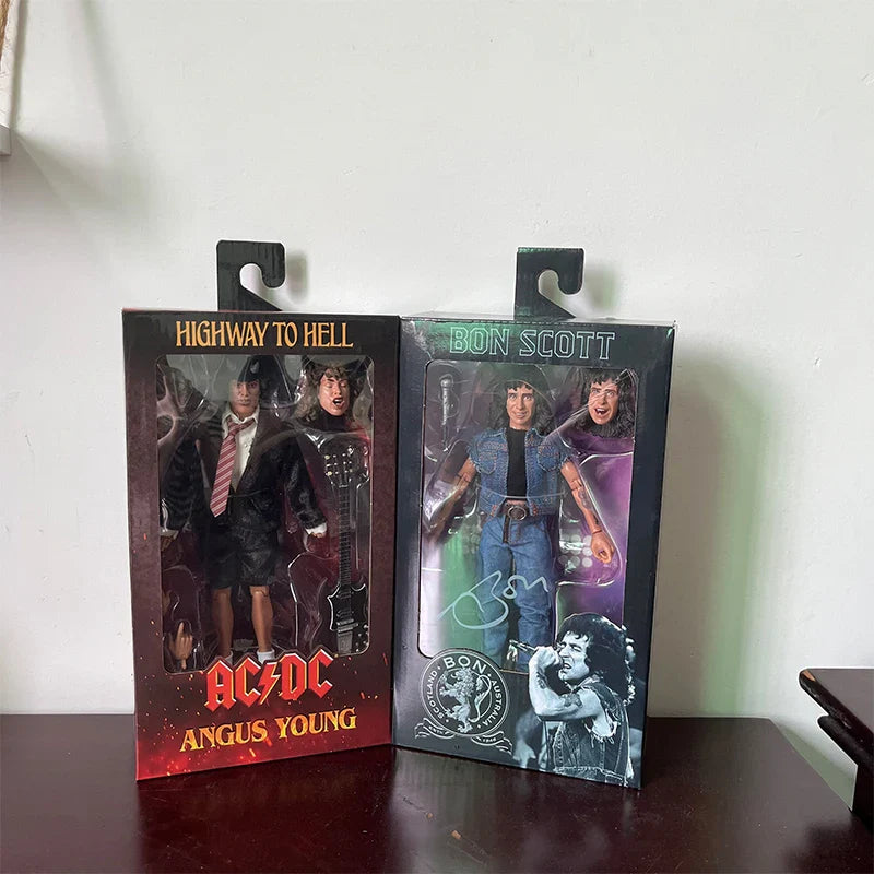 Highway To Hell Angus Young Bon Scott Action Figure Model Toys Collection Joint Movable Christmas Gift Toys For kids