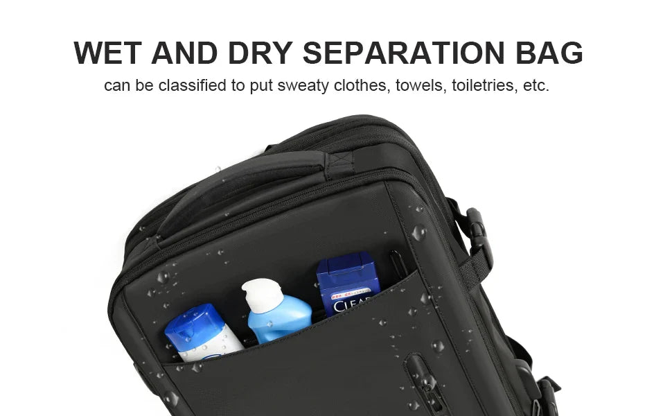 Likros Men Backpack Business Travel Backpack Carry on Waterproof Expandable Backpacks Large Capacity Weekend Traveler Laptop Bag