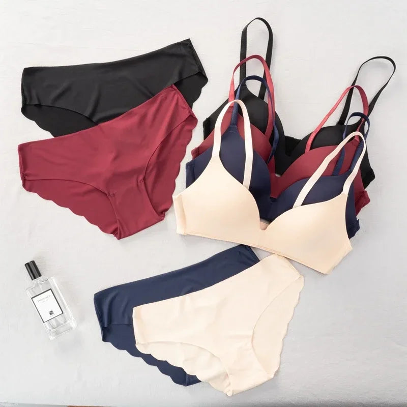 Seamless Bra Set For Women Underwear Push Up Lingerie Set Wire Free