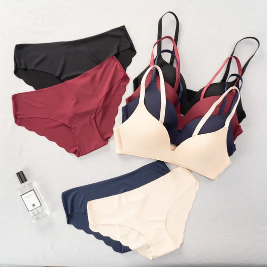 Seamless Bra Set For Women Underwear Push Up Lingerie Set Wire Free
