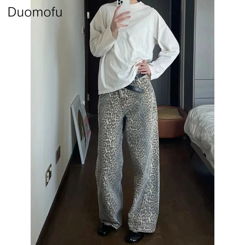 Wide Leg Jeans for Women Retro Street Distressed Harajuku Style Hottie Baggy