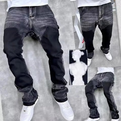 European Street Vibe Pants Men Niche Design Sensibility Slims Smooths Silhouette Jeans