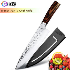 Kitchen Chef Knife 8 inch 7CR17 440 High Carbon Stainless Steel Fish Meat Cleaver