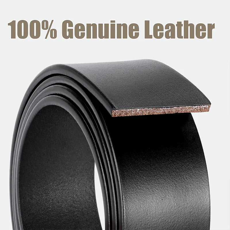 Maikun Genuine Leather Men's Belt Large Size Casual Belt   Alloy Pin Buckle Business Suit Belt Father's Day Present Gift
