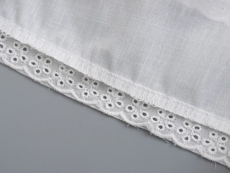2022 Sexy White Spliced Embroidery Lace Bra Corset style Mini Dress Women Backless Party Skater Short Sling Robe Holiday